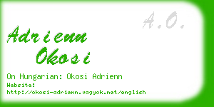 adrienn okosi business card